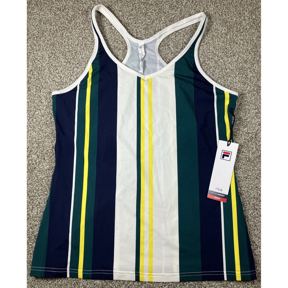 Fila Heritage Relaxed Fit Tank Top Striped Size‎ XL NWT Tennis Pickleball